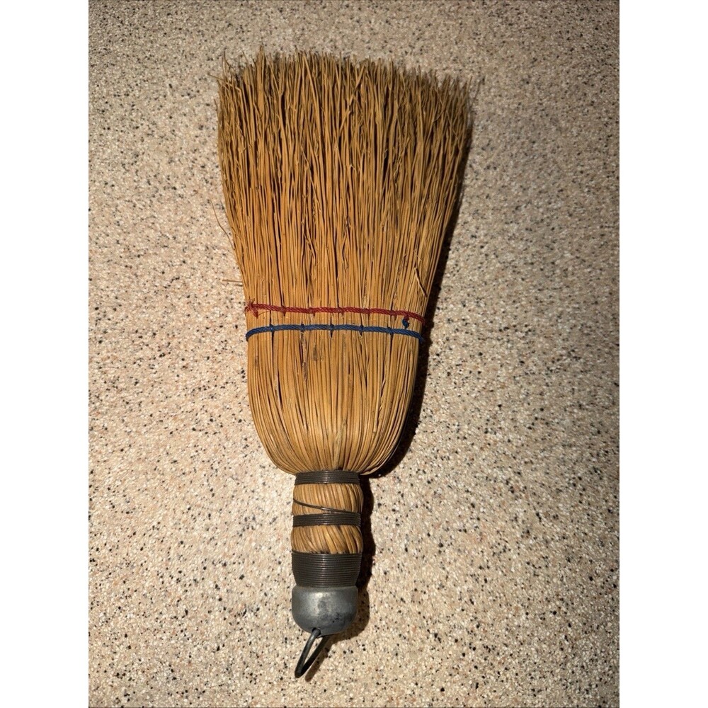 Primitive Old 1930's 5x10” Farmhouse Cottage Antique Straw Wisk Whisk Hand Broom